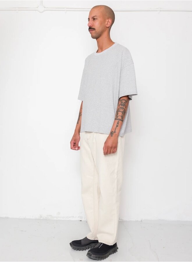 Oversized tee grey melange slub