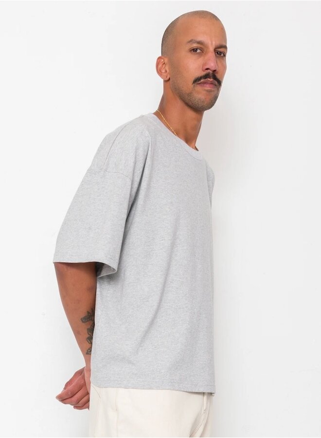 Oversized tee grey melange slub