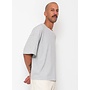 Oversized tee grey melange slub