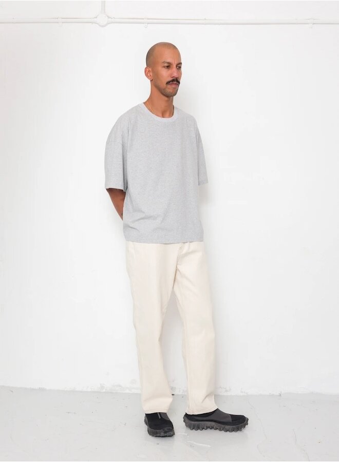 Oversized tee grey melange slub