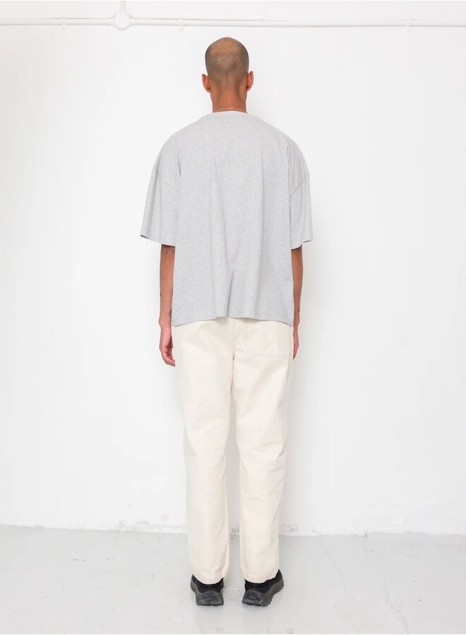 Oversized tee grey melange slub