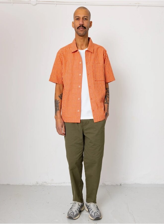 Assembly pants olive seersucker