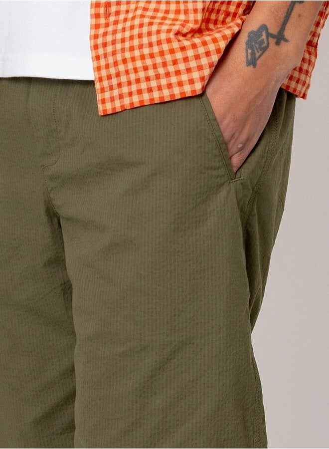Assembly pants olive seersucker