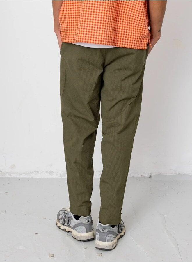 Assembly pants olive seersucker