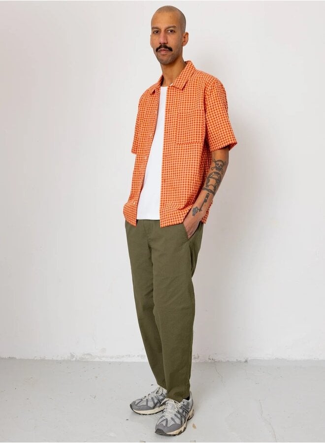 Assembly pants olive seersucker