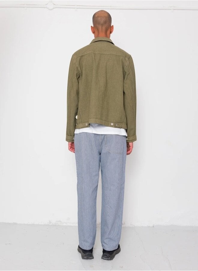 Barrel leg indigo stripe
