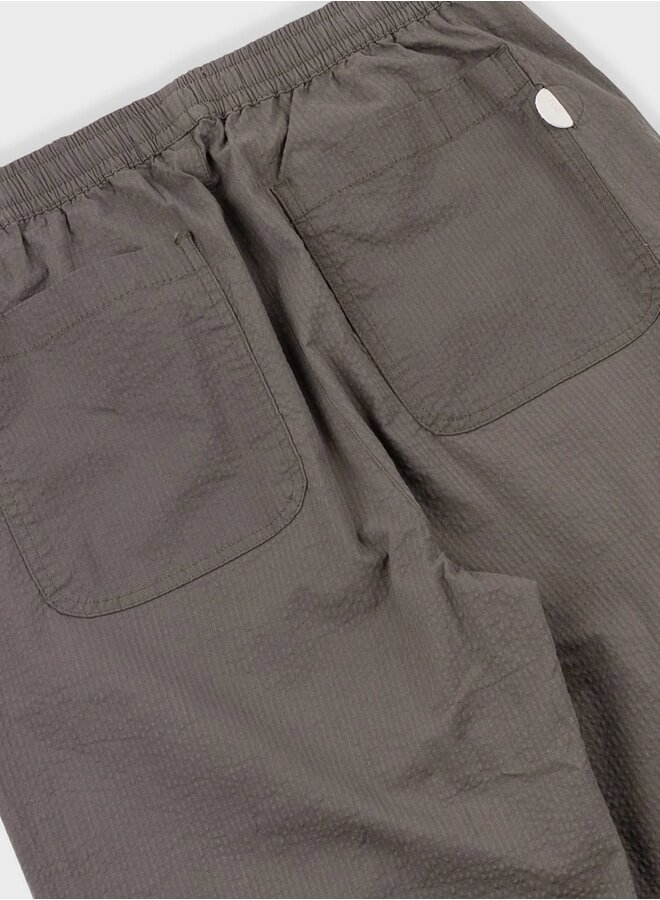 Drawcord loose dark olive seersucker