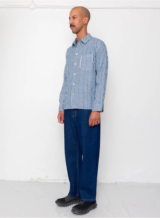 Easy fit indigo check
