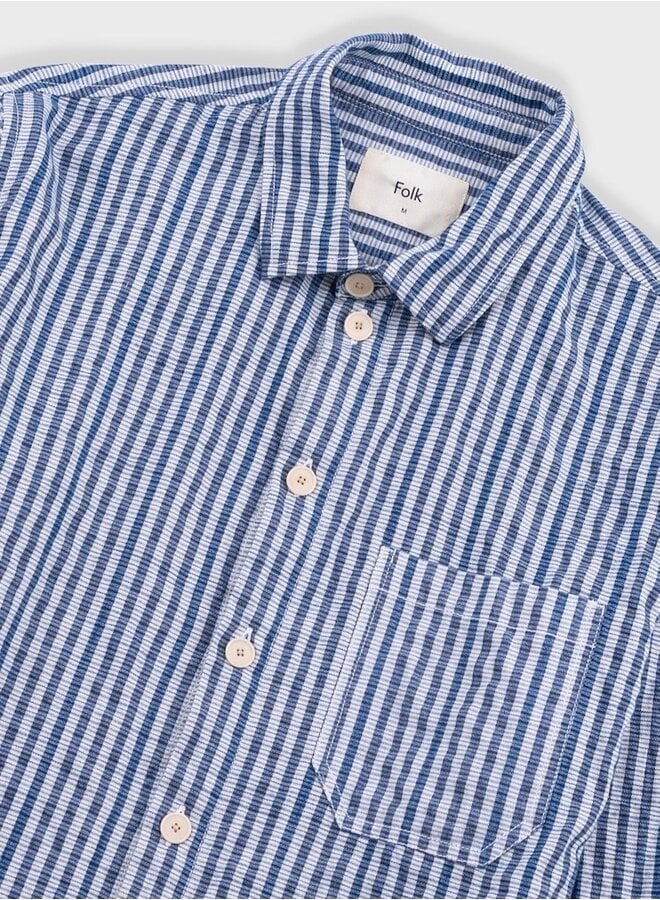 Easy fit indigo check