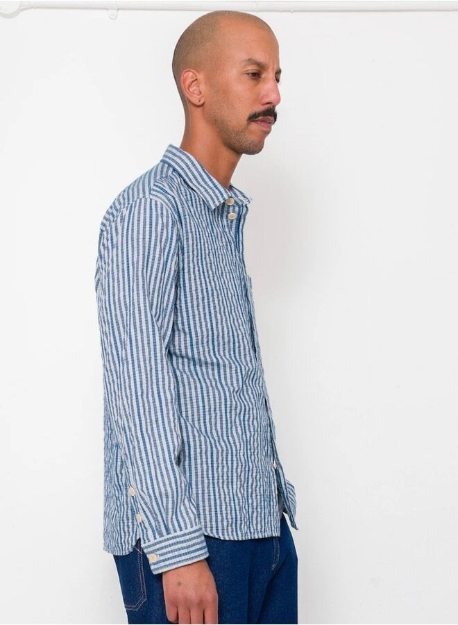 Easy fit indigo check
