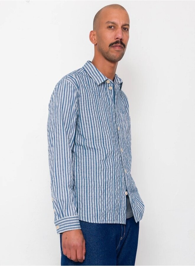Easy fit indigo check