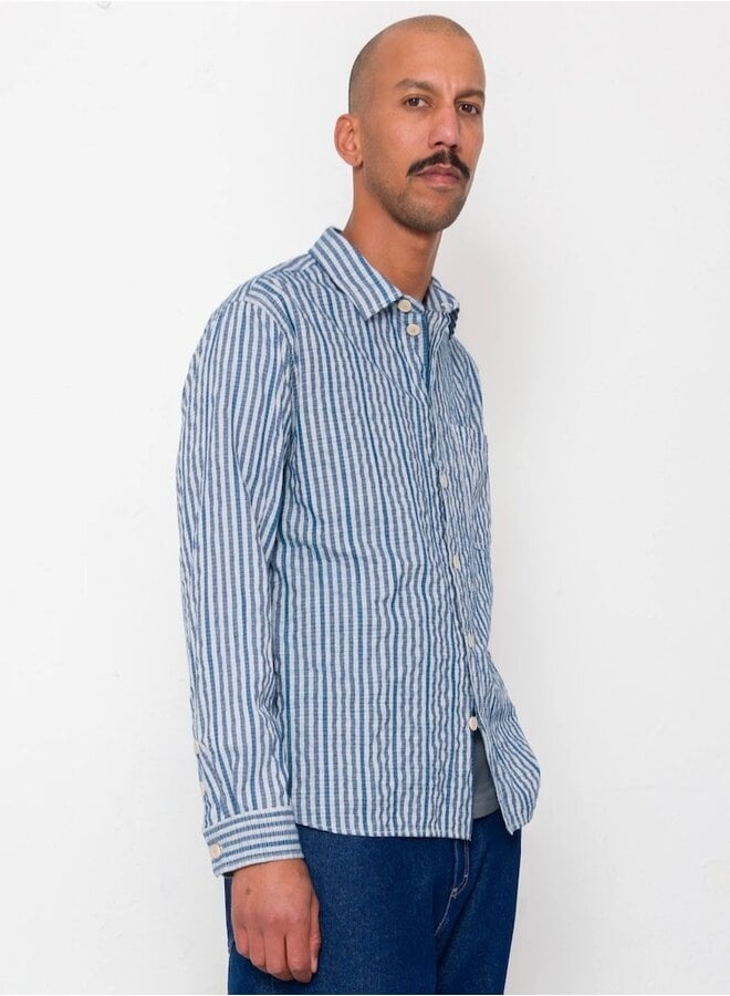 Easy fit indigo check