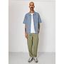 Gabe indigo crinkle check