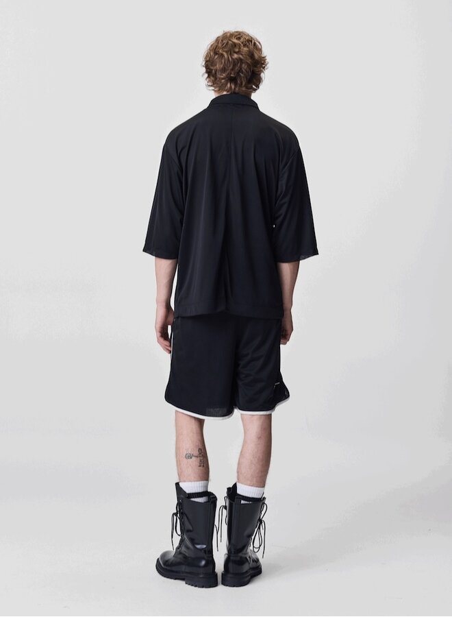 Burio polo black mesh