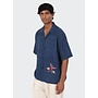 Rohit shirt blue embroidery
