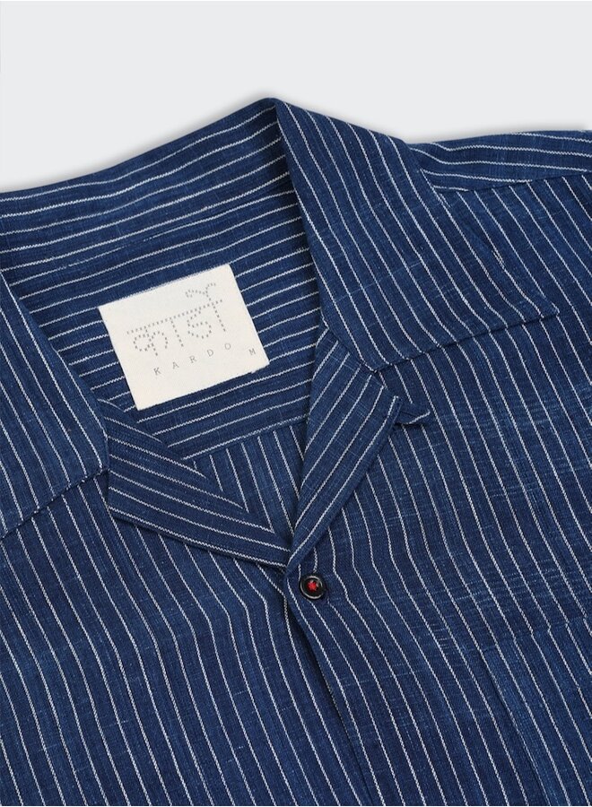 Rohit shirt blue embroidery