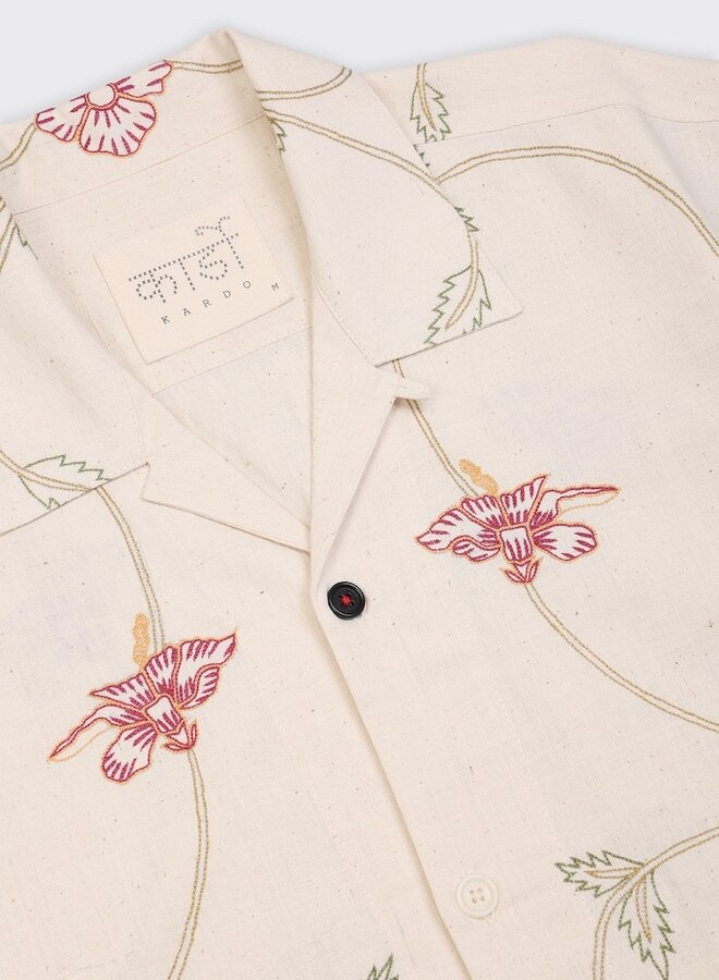 Ronen shirt ecru embroidery