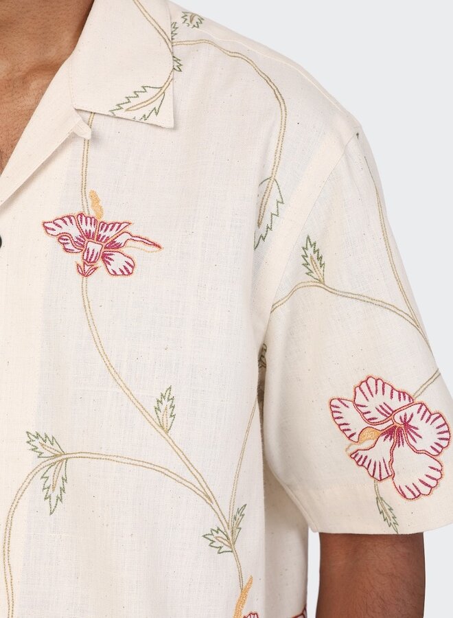 Ronen shirt ecru embroidery