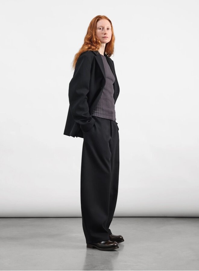 Like wool trouser black