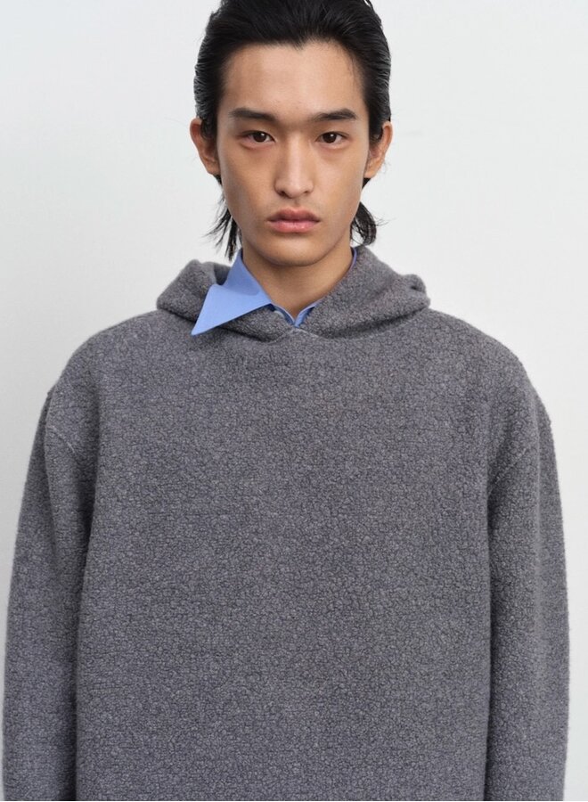 Wool hoodie grey