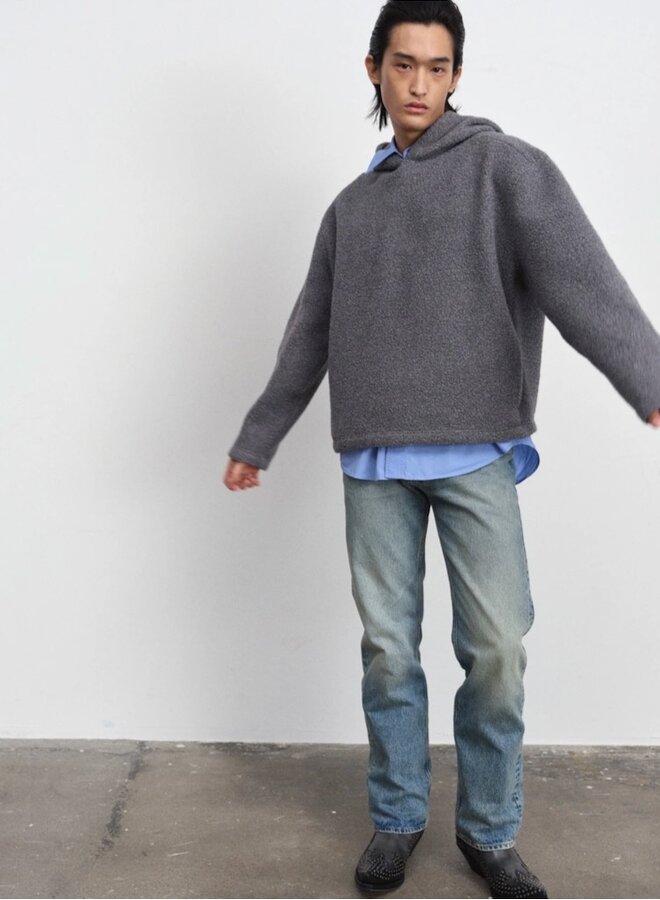 Wool hoodie grey