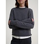 Wool cropped sweat antra or sand