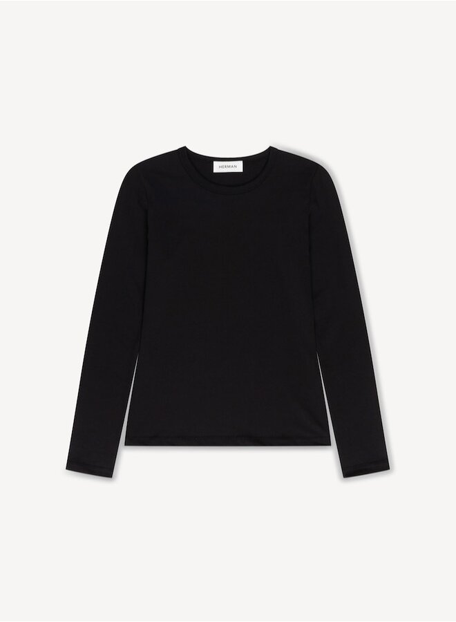 Fitted longsleeve black