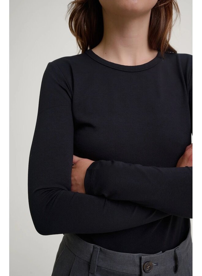 Fitted longsleeve black