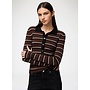 Mini ribbed stripe merino polo