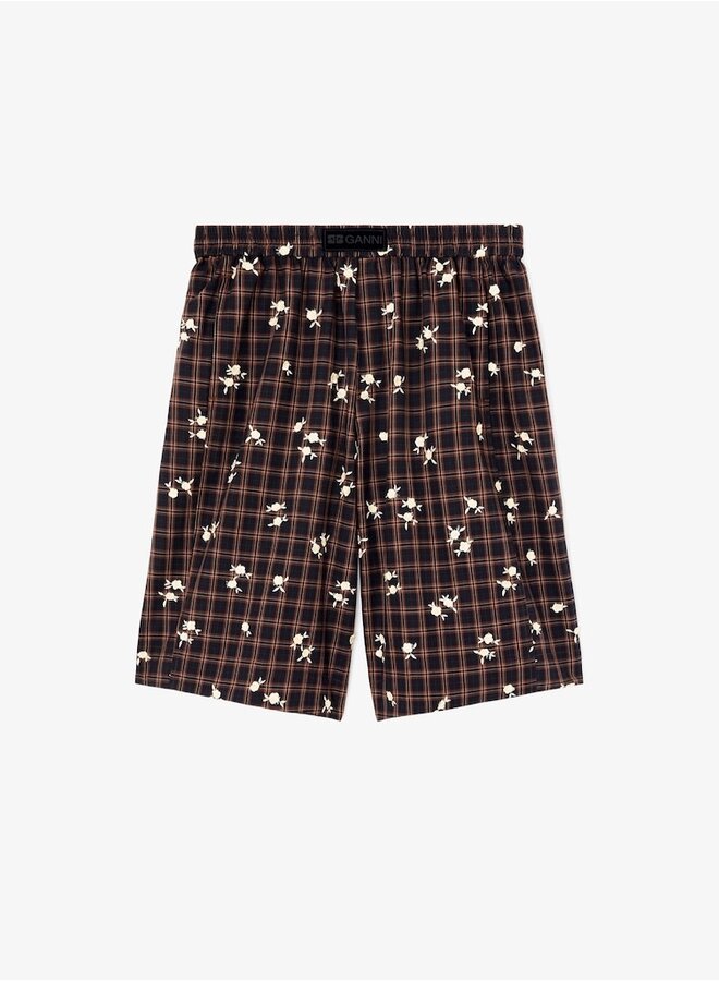Flower shorts brown