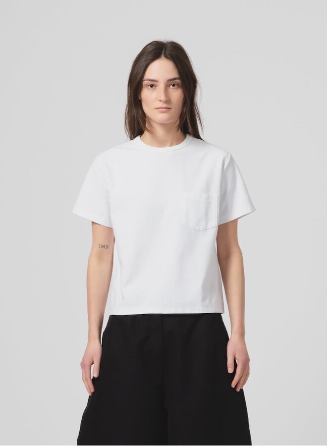 Pocket tee white