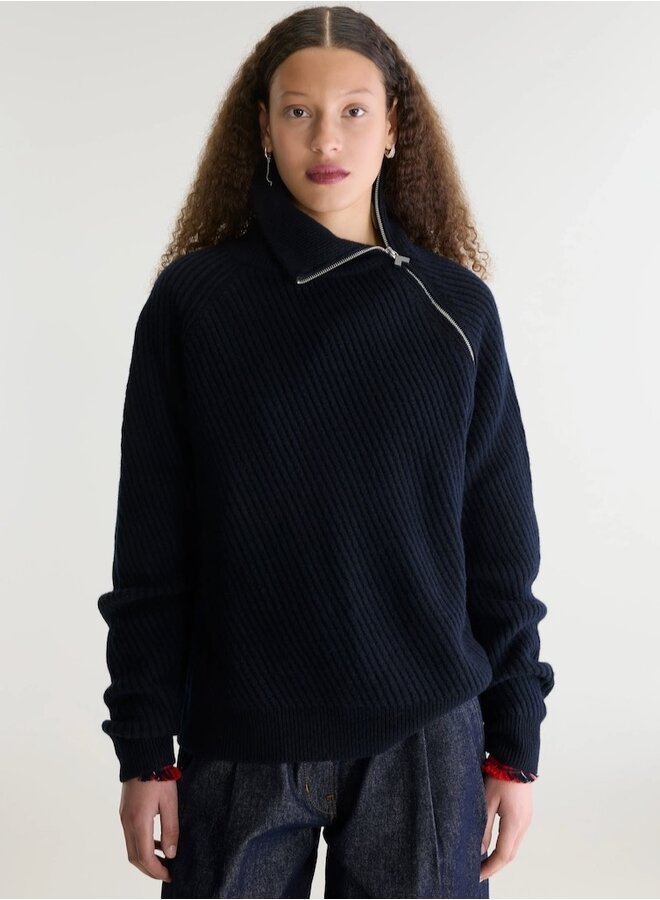 Dorry Knit Zip Navy