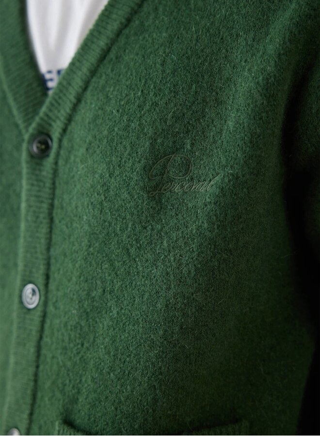 Glove boxy cardigan forest