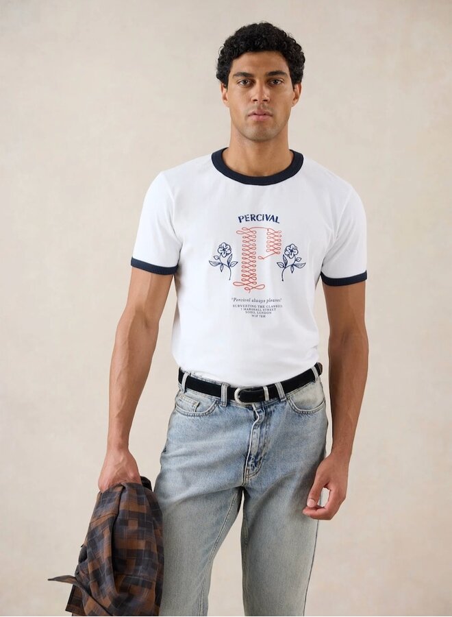 Tucker ringer tee white