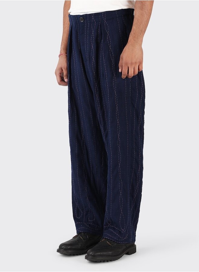 Taka embrod indigo