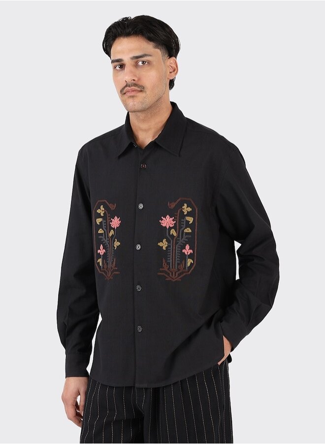 Luis shirt embrod black