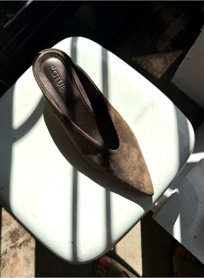 Scarpa velour kakhi