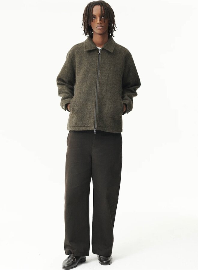 Zip up alpaca green