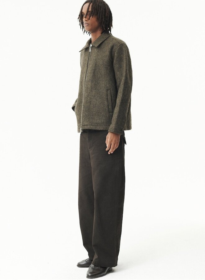 Zip up alpaca green