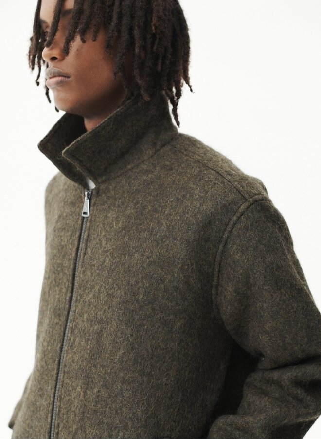 Zip up alpaca green