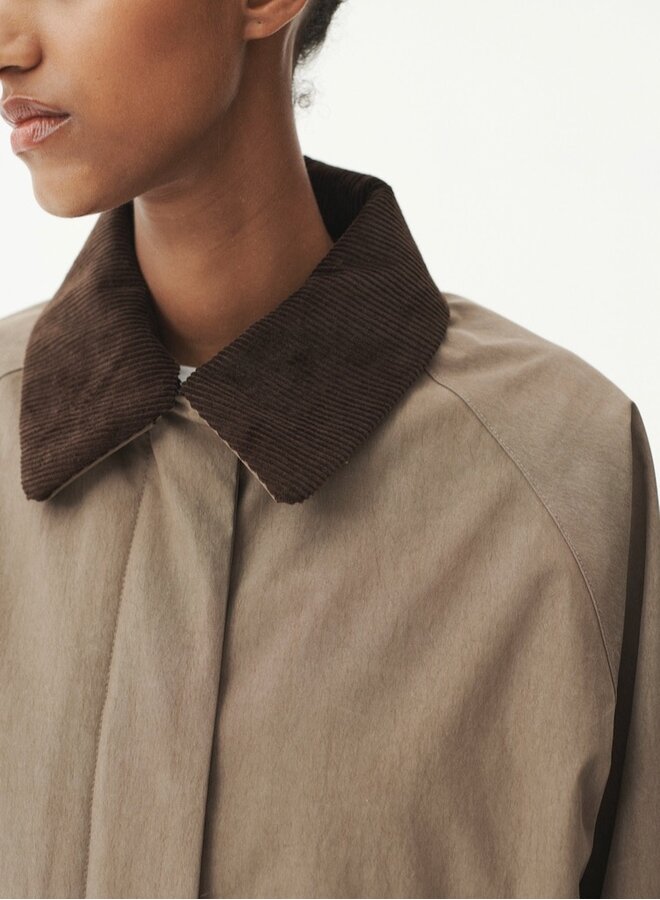 Long coach washed faded camel