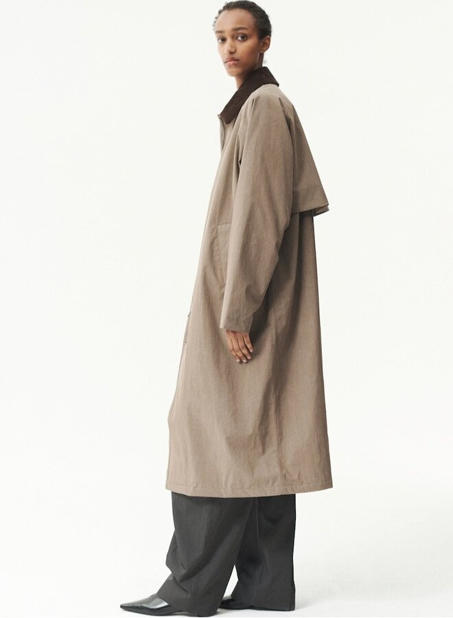 Long coach washed faded camel