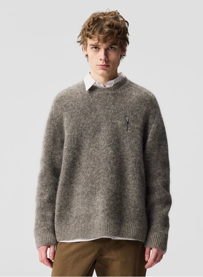 Flow Knit Grey Flower