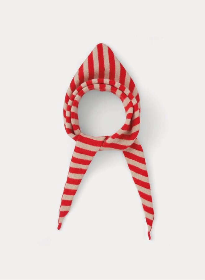 Stripe Triangle neckerchief Poppy&Oatmeal