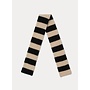 Brushed Stripe scarf Black&Oatmeal