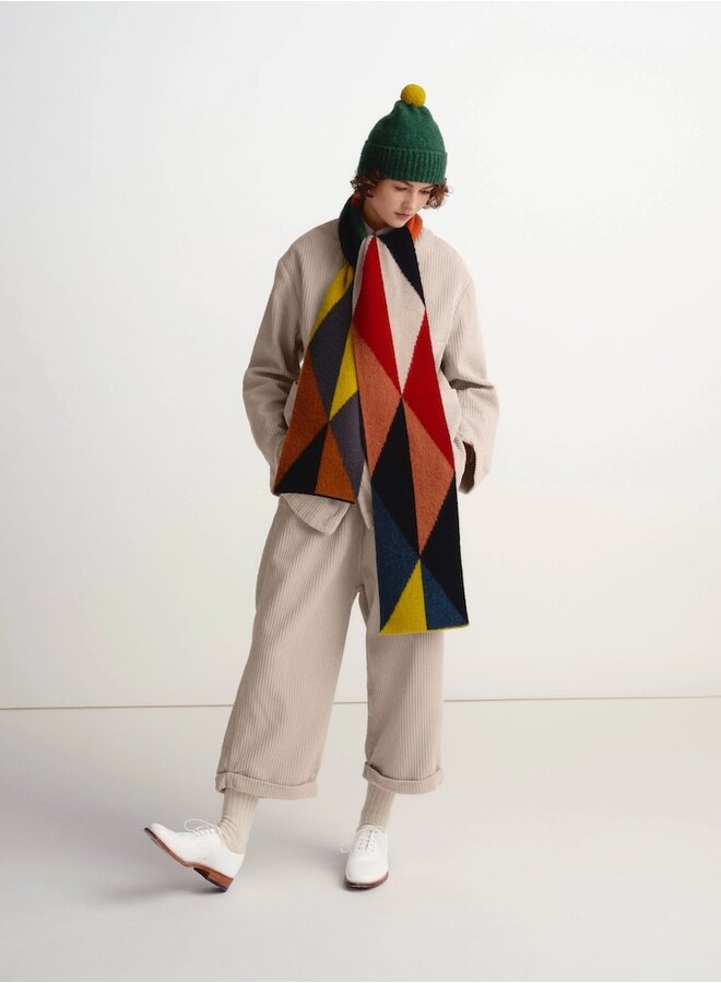Brushed triangle scarf multicolour