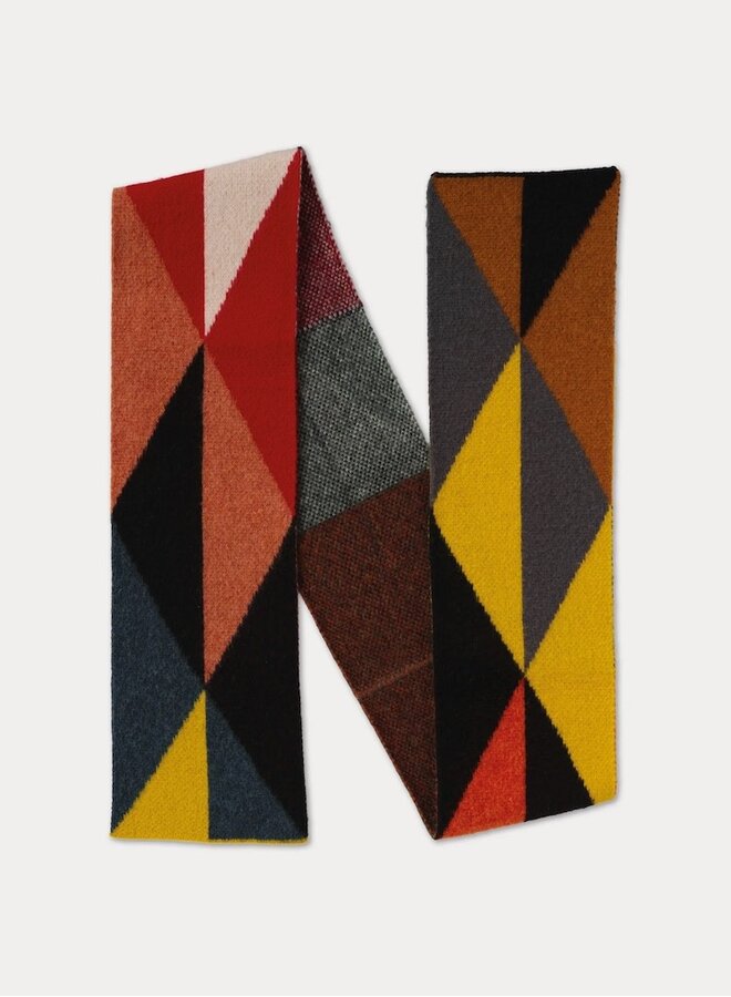 Brushed triangle scarf multicolour