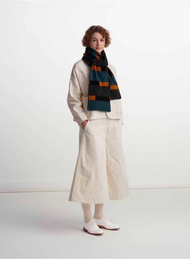 Brushed Split Stripe Scarf Lugano