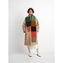Colourblock Garter Stich scarf Bright