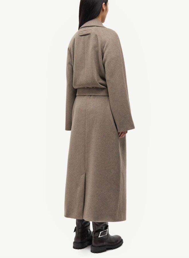Sahannen coat lead  grey melange